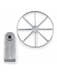 RUOTA TIMONE METALLO CON SUPPORTO 30 MM