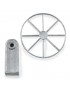 RUOTA TIMONE METALLO CON SUPPORTO 30 MM