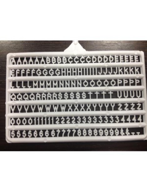 LETTERE E NUMERI IN RILIEVO PLASTICA 10 MM